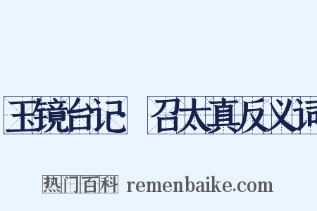 玉镜台记·召太真反义词是什么意思的图片